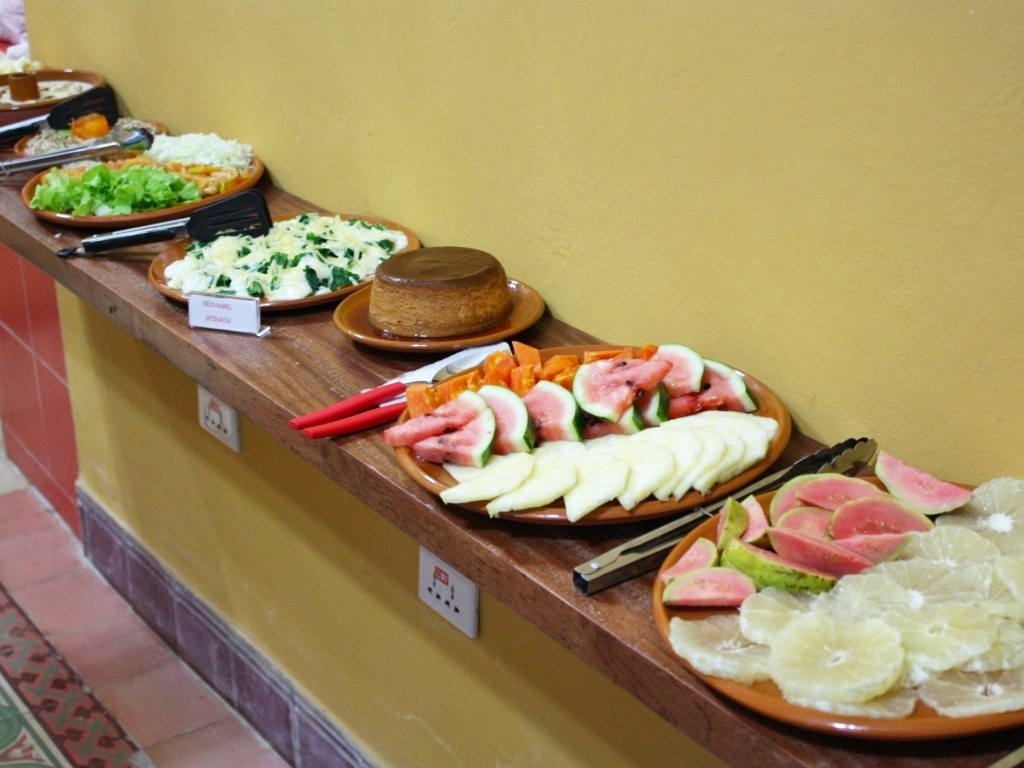 Fresh fruit breakfast at La Gargola casa particular in Old Havana, Cuba