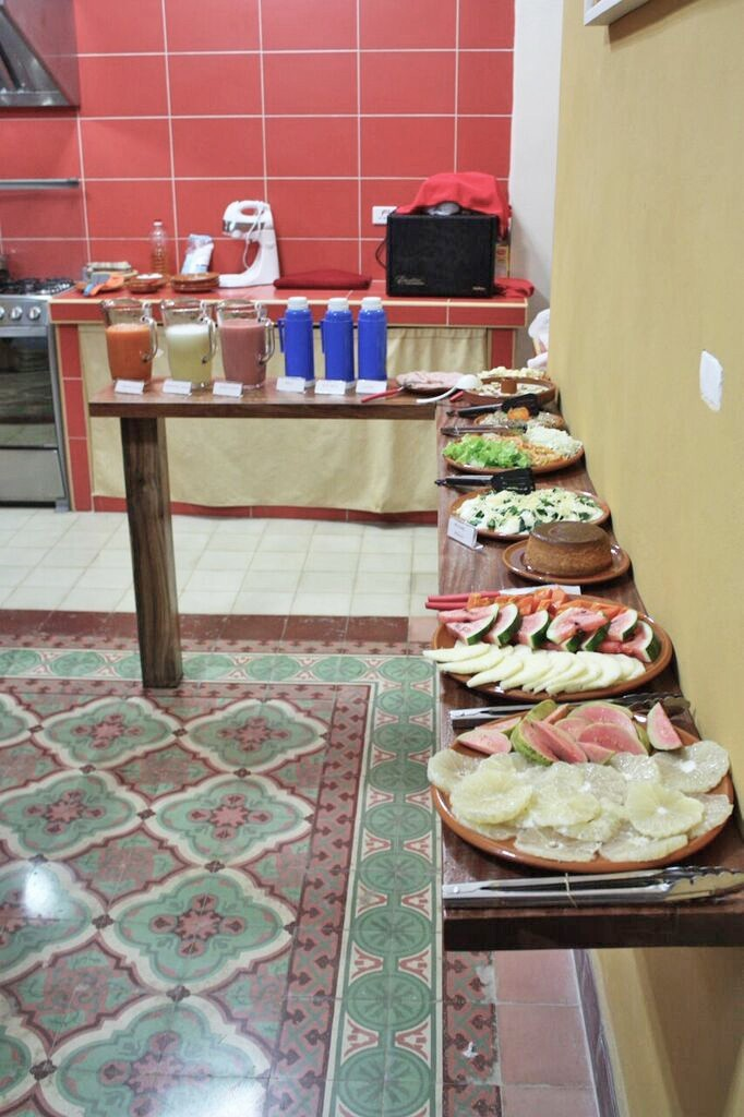 Breakast at La Gargola Guesthouse in Old Havana, Cuba