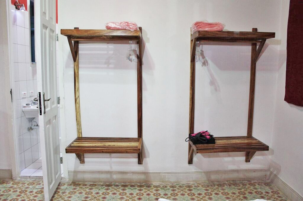 Storage space in the Red Room in La Gargola guesthouse in Old Havana, Cuba