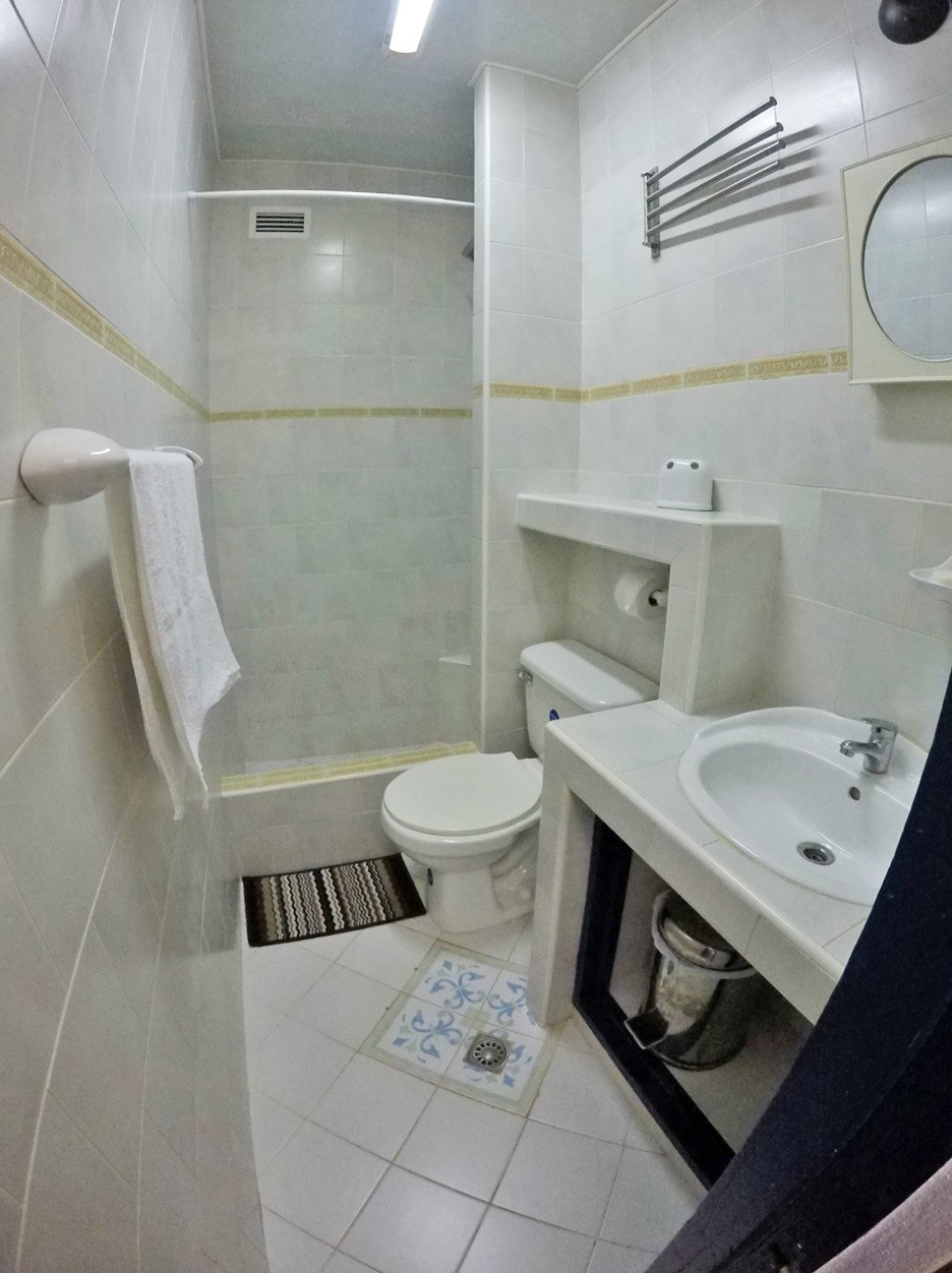 The ensuite bathroom of Room 4 in Casa Obrapia in Old Havana Cuba