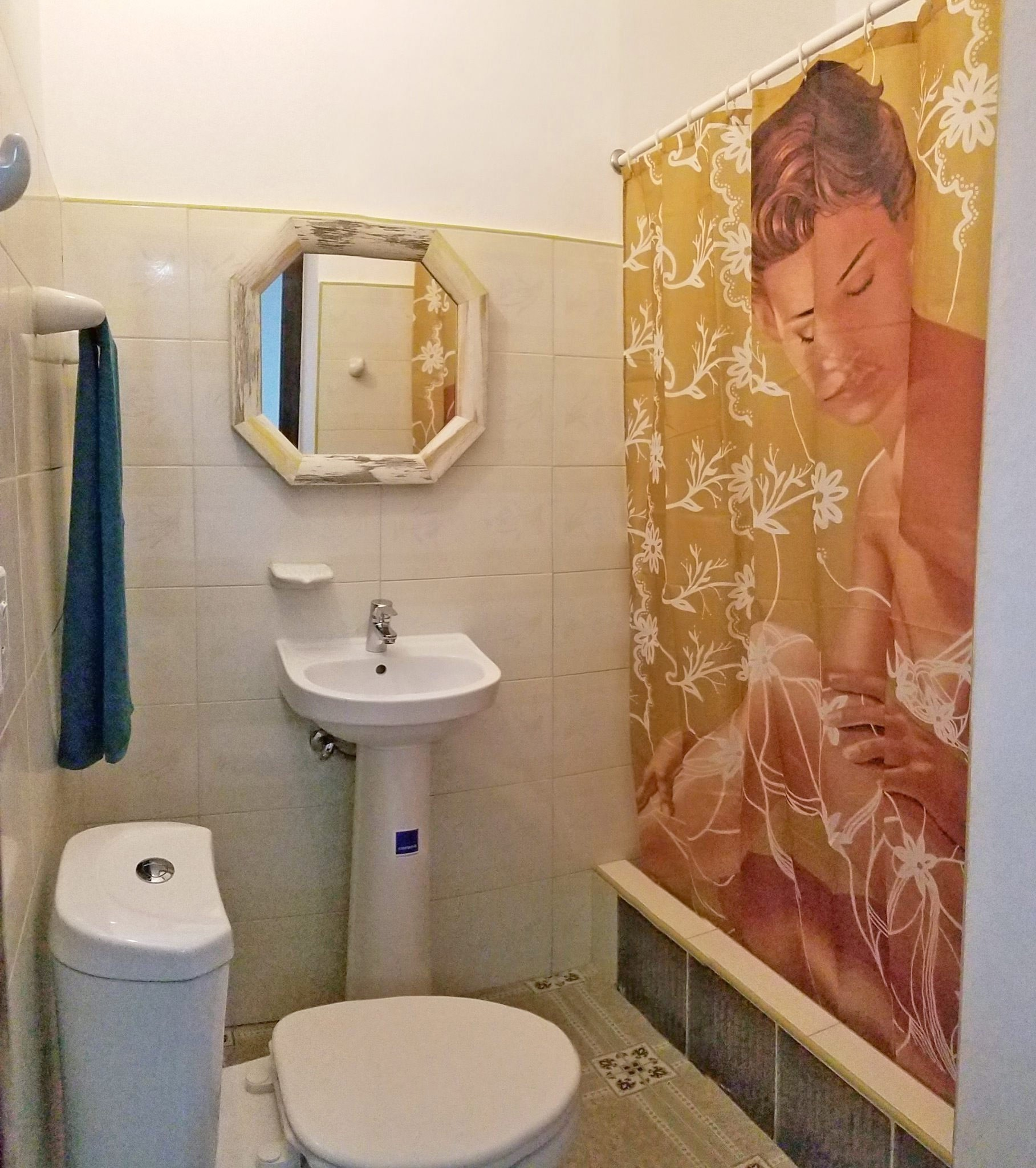Private Ensuite bathroom in Malecon Sunset guesthouse in Havana