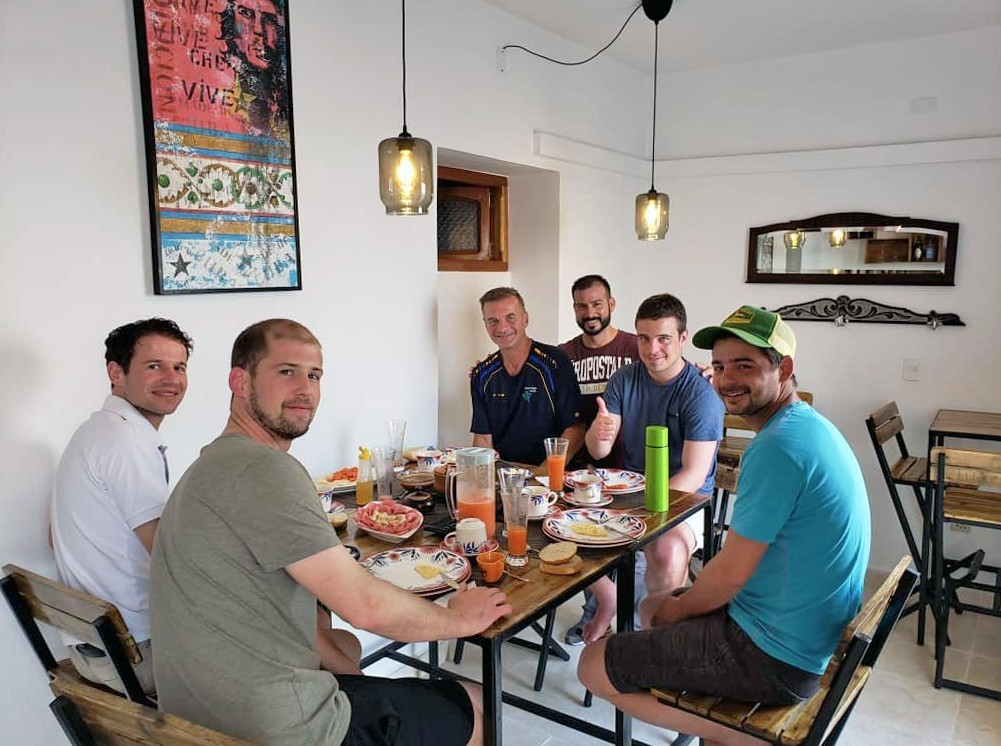 Breakfast in Sunset Malecon guesthouse Havana